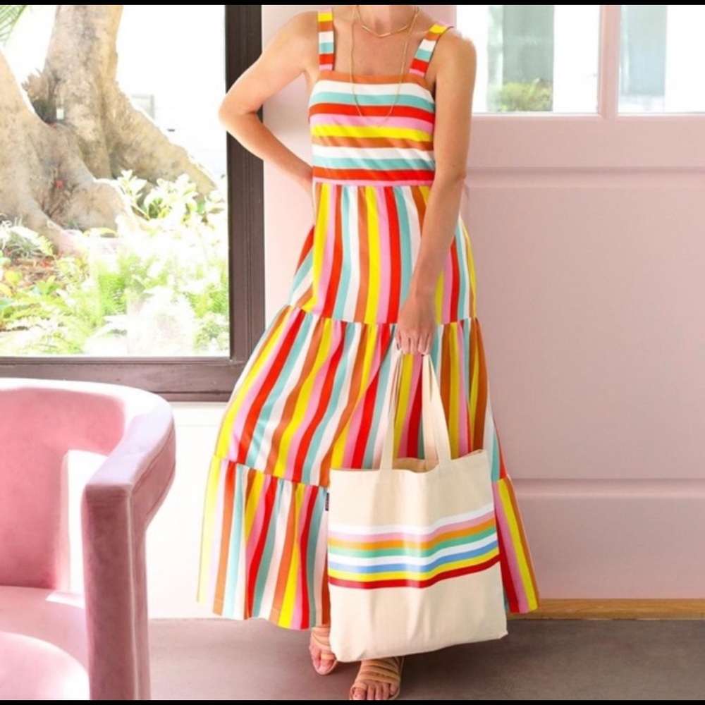 JCrew Rainbow Maxi Dress